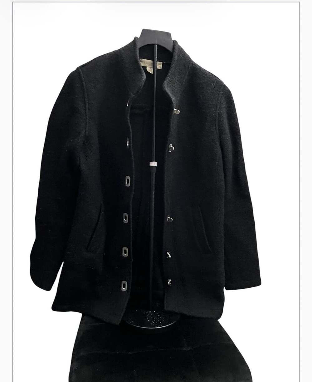 Casual Corner Black Wool-Blend Button Jacket